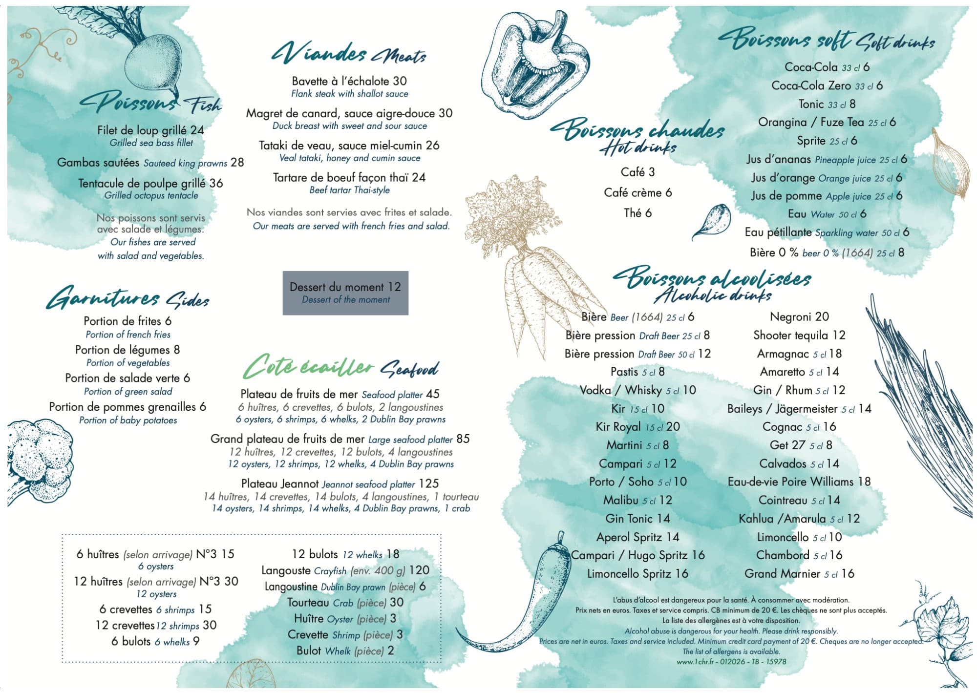 Menu page 1
